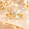 Anillo Mariposa Nácar – Brillo Dorado