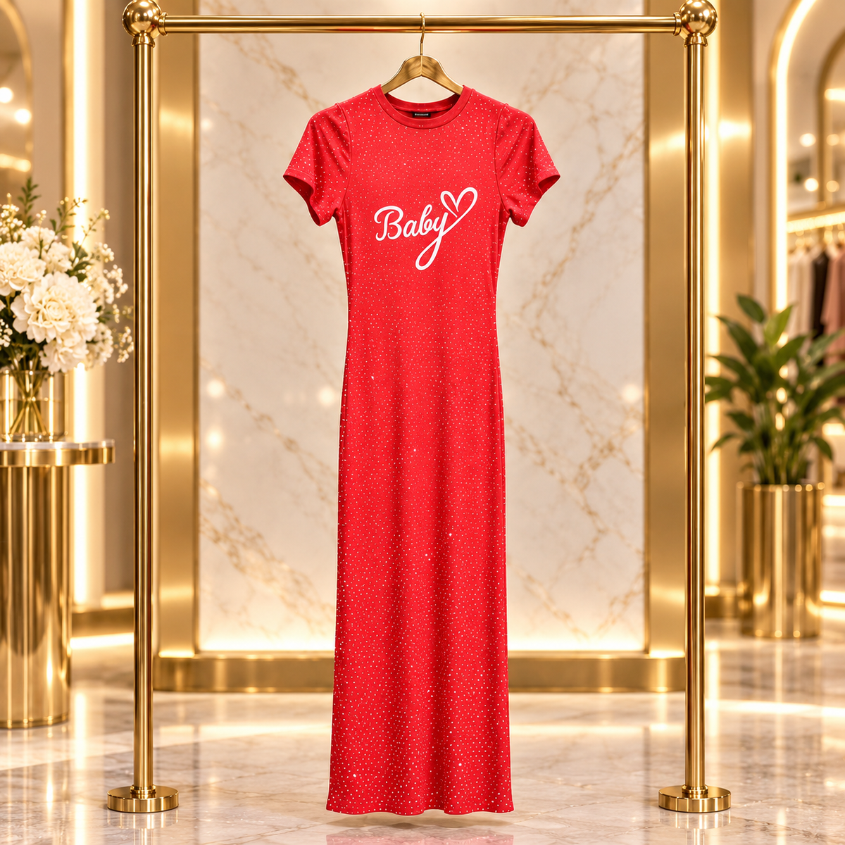 Vestido Baby Stretch con Brillos – One Size S a L