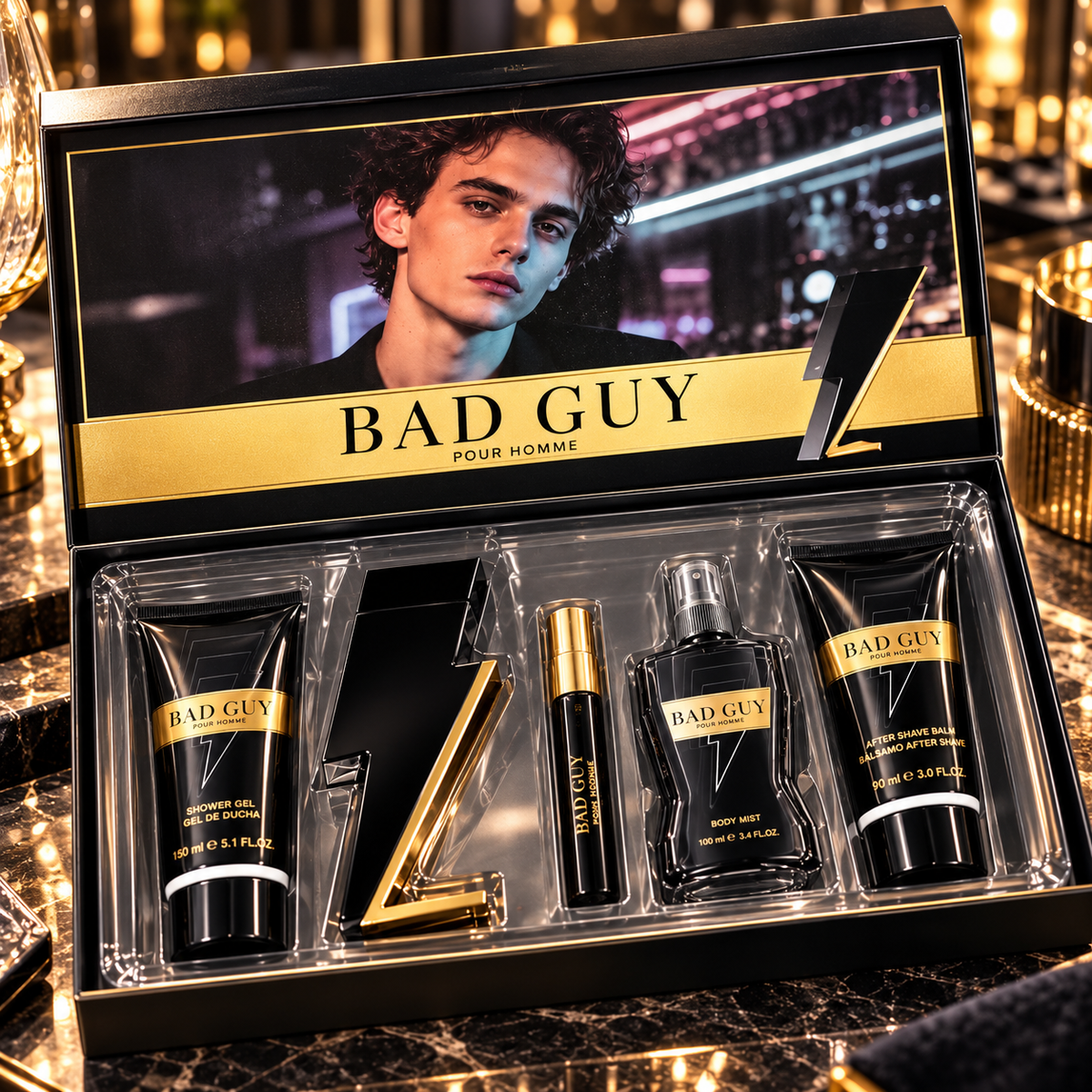 Set de Perfume Bad Guy Pour Homme – 5 Piezas