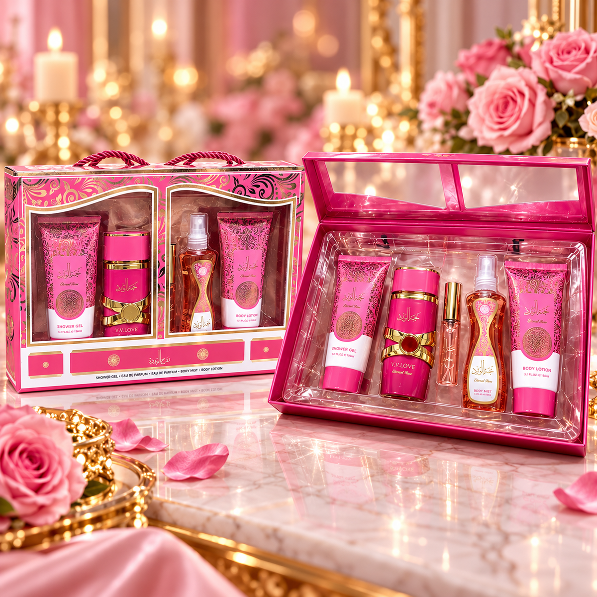 Set de Perfume Eternal Rose – 5 Piezas
